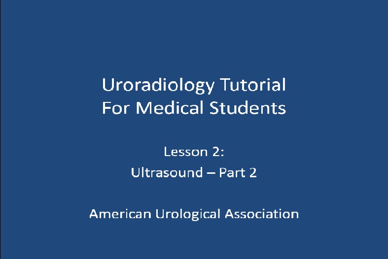 uroradiology for medical students lesson2/ultrasound/part-2